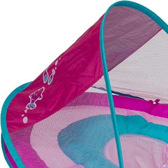 SwimWays Baby Spring Inflatable Round Pool Float with Protective Sun Canopy - Picture 3 of 8